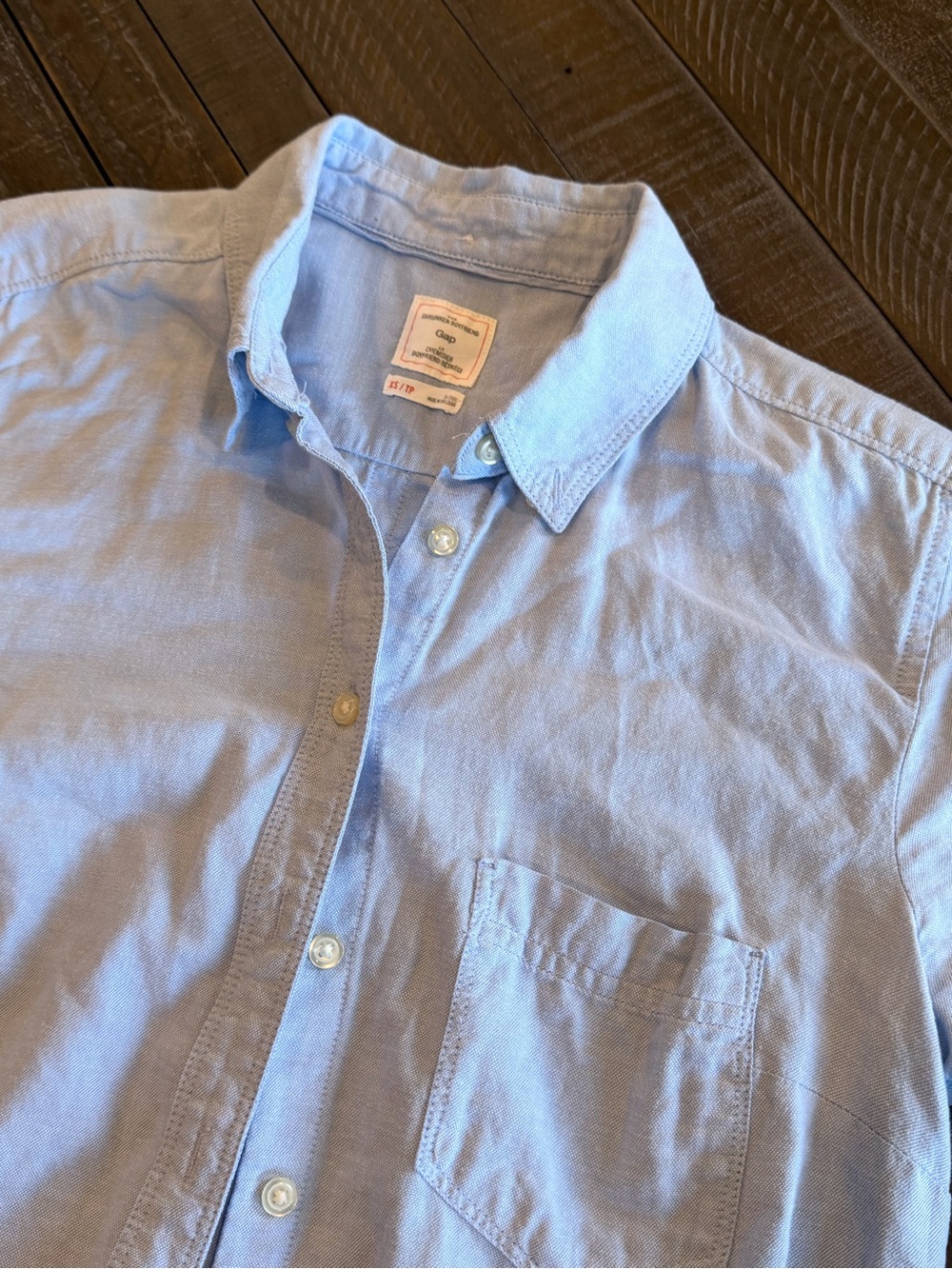 Gap The Shrunken Boyfriend Oxford Shirt Women’s XS Light Blue